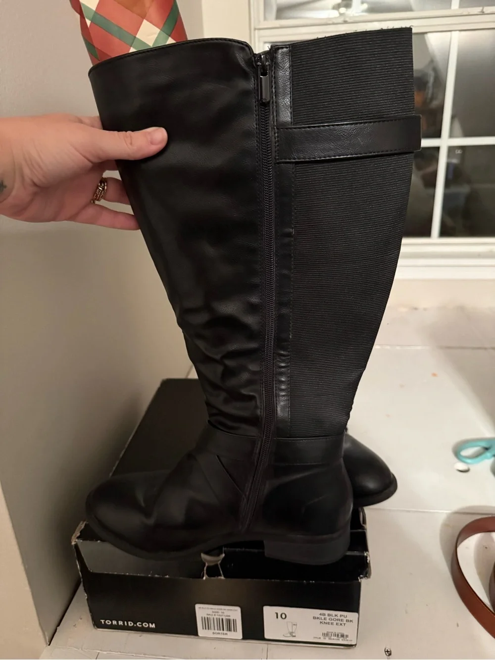torrid Black Over-the-Knee Faux Leather Riding Boots